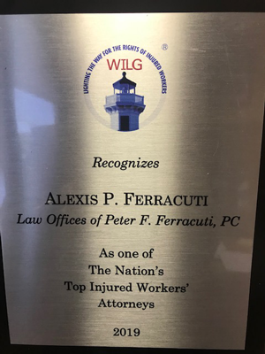 Alexis P. Ferracuti | Law Offices of Peter F. Ferracuti, PC | As One Of The Nation's Top Injured Workers' Attorneys | 2019