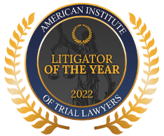 American Institute Of Trail Lawyers Litigator Of the year 2022 Badge